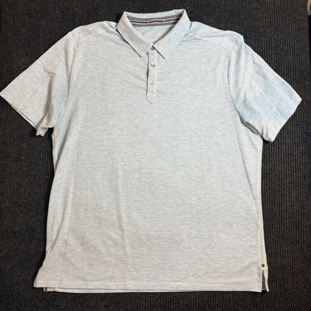 Tommy Bahama Shirt Mens XL Blue Coasta Vera S/S Polo 212-ST225866 Beach